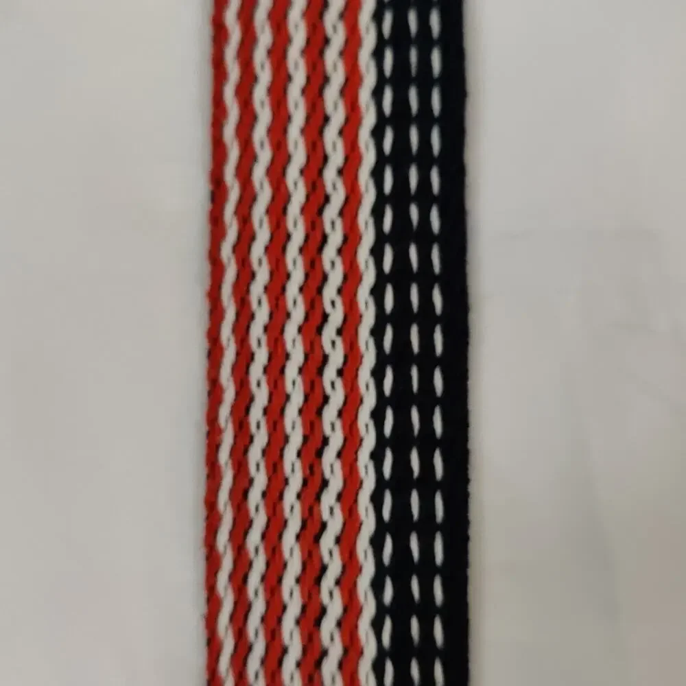 Red/White/Blue Woven Fabric Belt O/S Holiday Patriotic Classic Preppy Americana